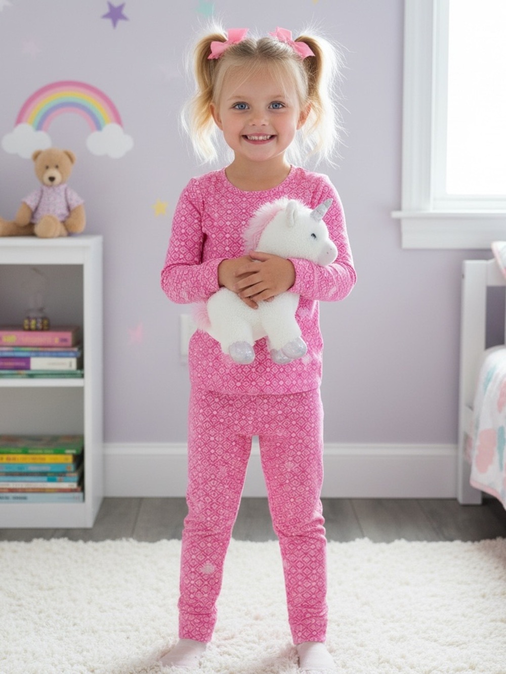 • Lilly Pulitzer • Girls' Pink Patterned Long-Sleeve Pajama Set 6